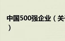 中国500强企业（关于中国500强企业的介绍）