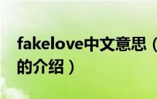 fakelove中文意思（关于fakelove中文意思的介绍）