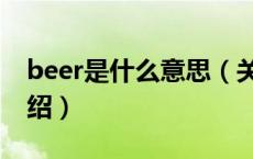 beer是什么意思（关于beer是什么意思的介绍）