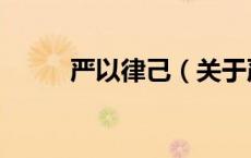 严以律己（关于严以律己的介绍）