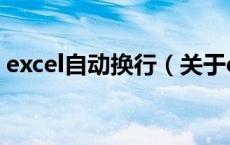 excel自动换行（关于excel自动换行的介绍）