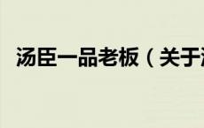 汤臣一品老板（关于汤臣一品老板的介绍）