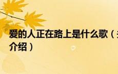 爱的人正在路上是什么歌（关于爱的人正在路上是什么歌的介绍）