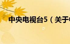 中央电视台5（关于中央电视台5的介绍）