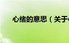 心绪的意思（关于心绪的意思的介绍）
