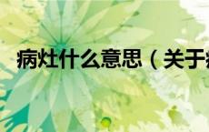 病灶什么意思（关于病灶什么意思的介绍）