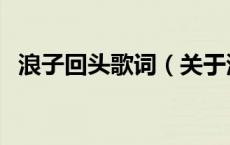 浪子回头歌词（关于浪子回头歌词的介绍）