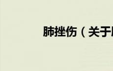 肺挫伤（关于肺挫伤的介绍）