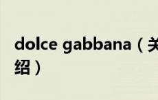 dolce gabbana（关于dolce gabbana的介绍）