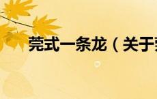 莞式一条龙（关于莞式一条龙的介绍）