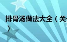 排骨汤做法大全（关于排骨汤做法大全的介绍）
