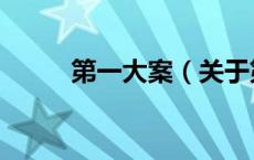 第一大案（关于第一大案的介绍）