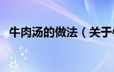 牛肉汤的做法（关于牛肉汤的做法的介绍）