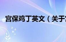 宫保鸡丁英文（关于宫保鸡丁英文的介绍）
