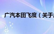 广汽本田飞度（关于广汽本田飞度的介绍）