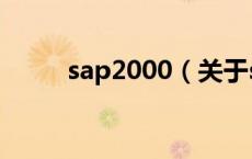 sap2000（关于sap2000的介绍）