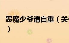 恶魔少爷请自重（关于恶魔少爷请自重的介绍）