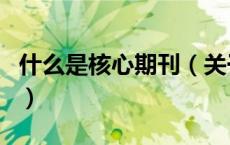 什么是核心期刊（关于什么是核心期刊的介绍）
