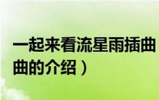 一起来看流星雨插曲（关于一起来看流星雨插曲的介绍）