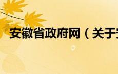 安徽省政府网（关于安徽省政府网的介绍）