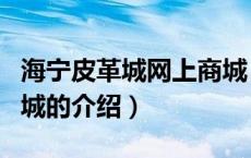 海宁皮革城网上商城（关于海宁皮革城网上商城的介绍）