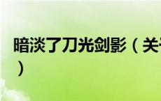 暗淡了刀光剑影（关于暗淡了刀光剑影的介绍）