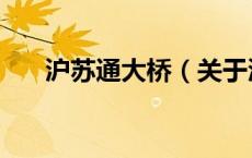 沪苏通大桥（关于沪苏通大桥的介绍）