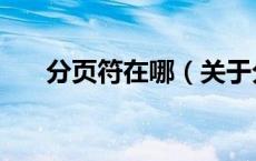 分页符在哪（关于分页符在哪的介绍）