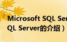 Microsoft SQL Server（关于Microsoft SQL Server的介绍）