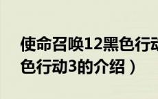 使命召唤12黑色行动3（关于使命召唤12黑色行动3的介绍）