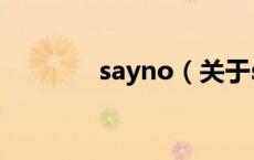 sayno（关于sayno的介绍）