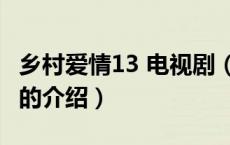 乡村爱情13 电视剧（关于乡村爱情13 电视剧的介绍）
