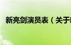 新亮剑演员表（关于新亮剑演员表的介绍）