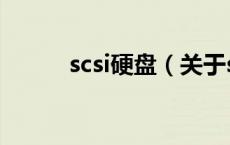 scsi硬盘（关于scsi硬盘的介绍）