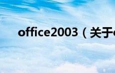 office2003（关于office2003的介绍）
