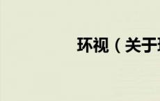环视（关于环视的介绍）