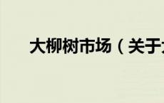 大柳树市场（关于大柳树市场的介绍）
