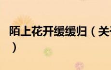 陌上花开缓缓归（关于陌上花开缓缓归的介绍）