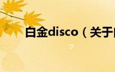 白金disco（关于白金disco的介绍）
