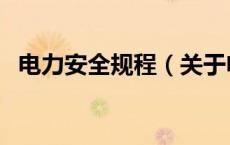 电力安全规程（关于电力安全规程的介绍）