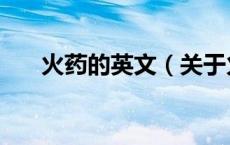 火药的英文（关于火药的英文的介绍）