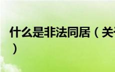 什么是非法同居（关于什么是非法同居的介绍）