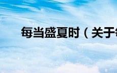 每当盛夏时（关于每当盛夏时的介绍）