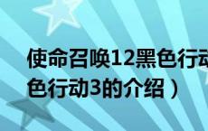 使命召唤12黑色行动3（关于使命召唤12黑色行动3的介绍）