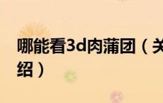 哪能看3d肉蒲团（关于哪能看3d肉蒲团的介绍）