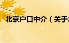 北京户口中介（关于北京户口中介的介绍）