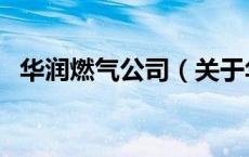 华润燃气公司（关于华润燃气公司的介绍）