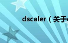 dscaler（关于dscaler的介绍）