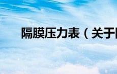 隔膜压力表（关于隔膜压力表的介绍）