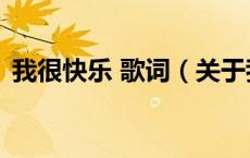 我很快乐 歌词（关于我很快乐 歌词的介绍）